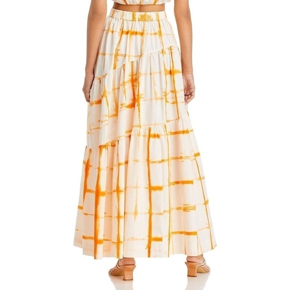 SWF Revolve Anthropologie Sunscape Tie Dye Tiered Maxi Skirt size medium NWT - Picture 3 of 6